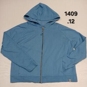 Old Ranch (XL) Blue Organic Cotton Full Zip Hoodie Jacket